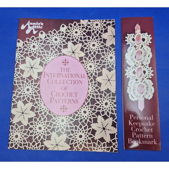 Vintage Annies Attic Bookmark & International Collection of Crochet Booklet - Picture 1 of 5